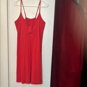 Elegant Red Midi Dress